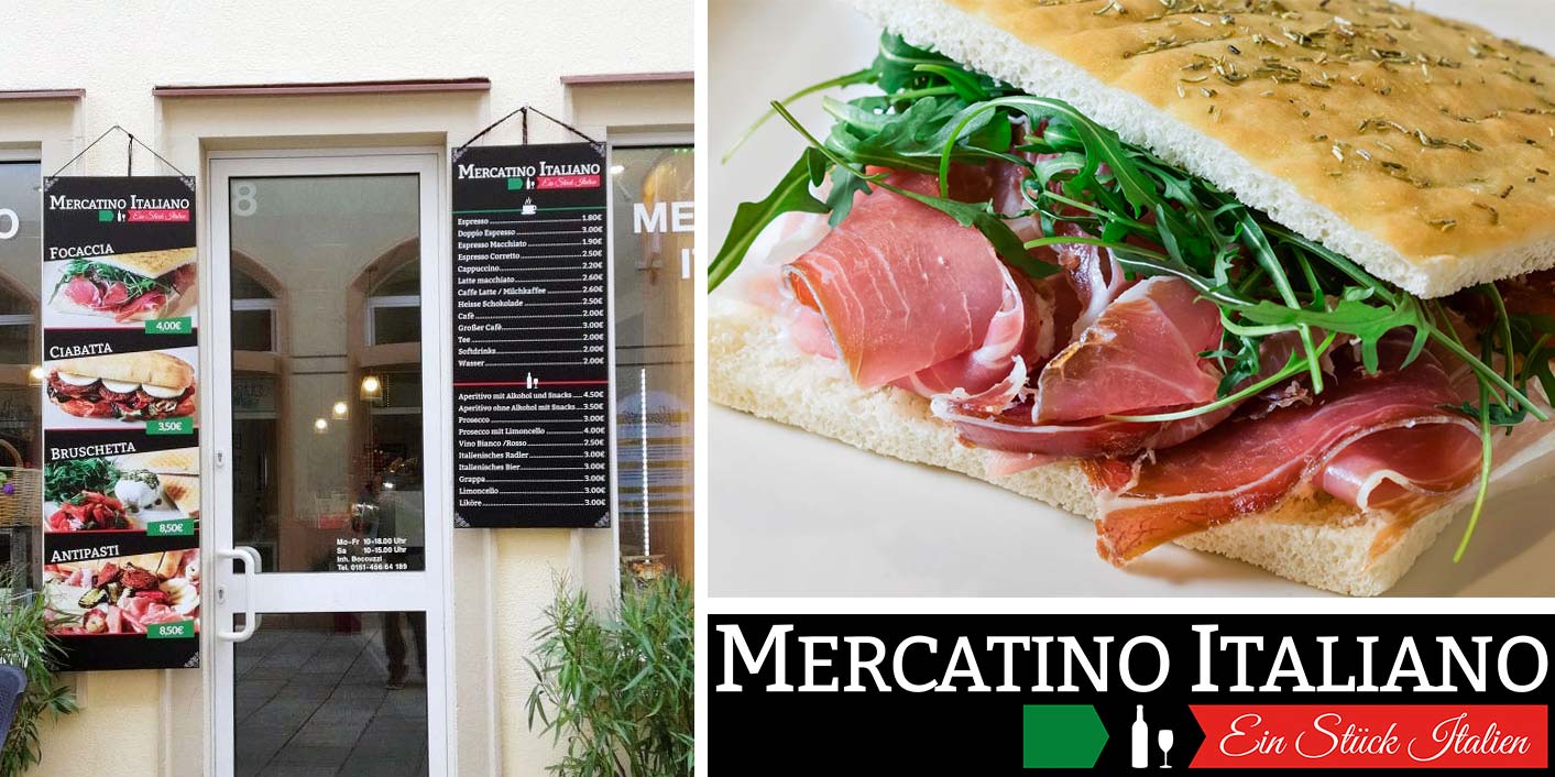 Foodfotografie, Logodesign, Printdesign für Mercatino Italiano