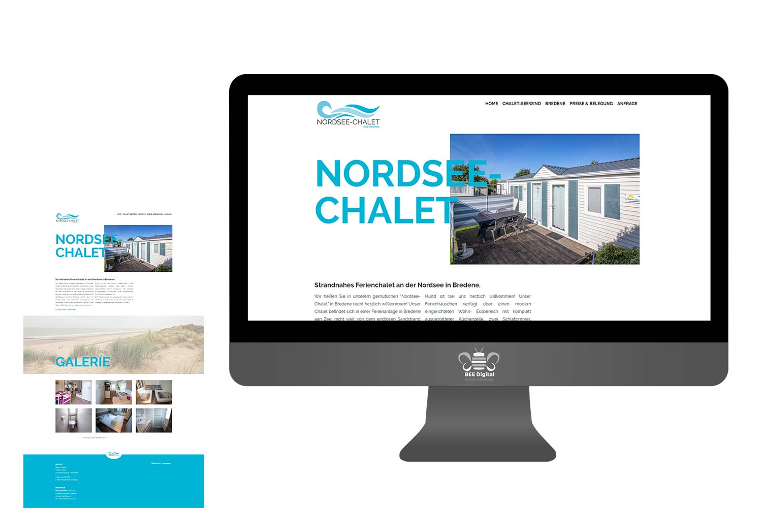 Webdesign - Homepage für Ferienchalet an der Nordsee